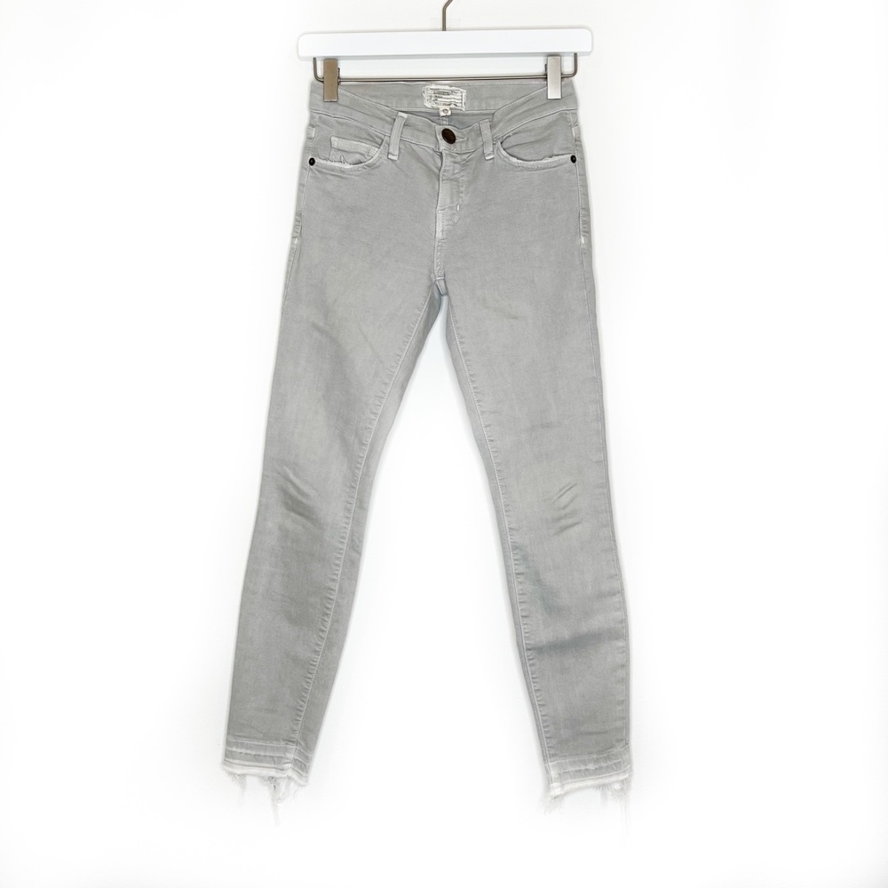 Current Elliott Jeans Stiletto Dillon Released Hem Raw Gray Light Wash Size 24 - Picture 2 of 10